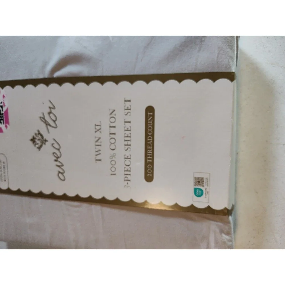 Avec Toi Twin XL Three-piece Sheet Set 200 Thread Count Cotton Blend 1182